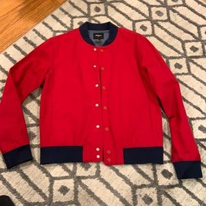 Red and Navy varsity jacket